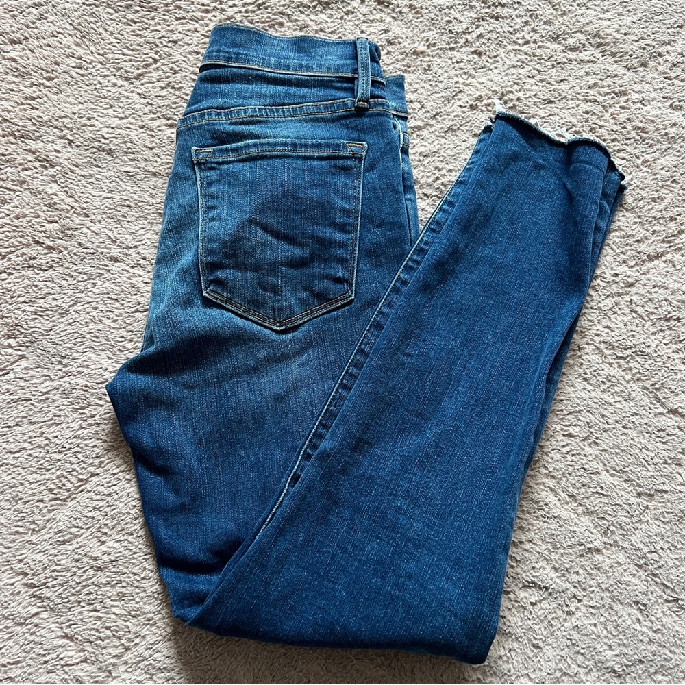 FRAME Denim Le Skinny de‎ Jeanne Distressed Jeans Preppy Minimalist Size 27